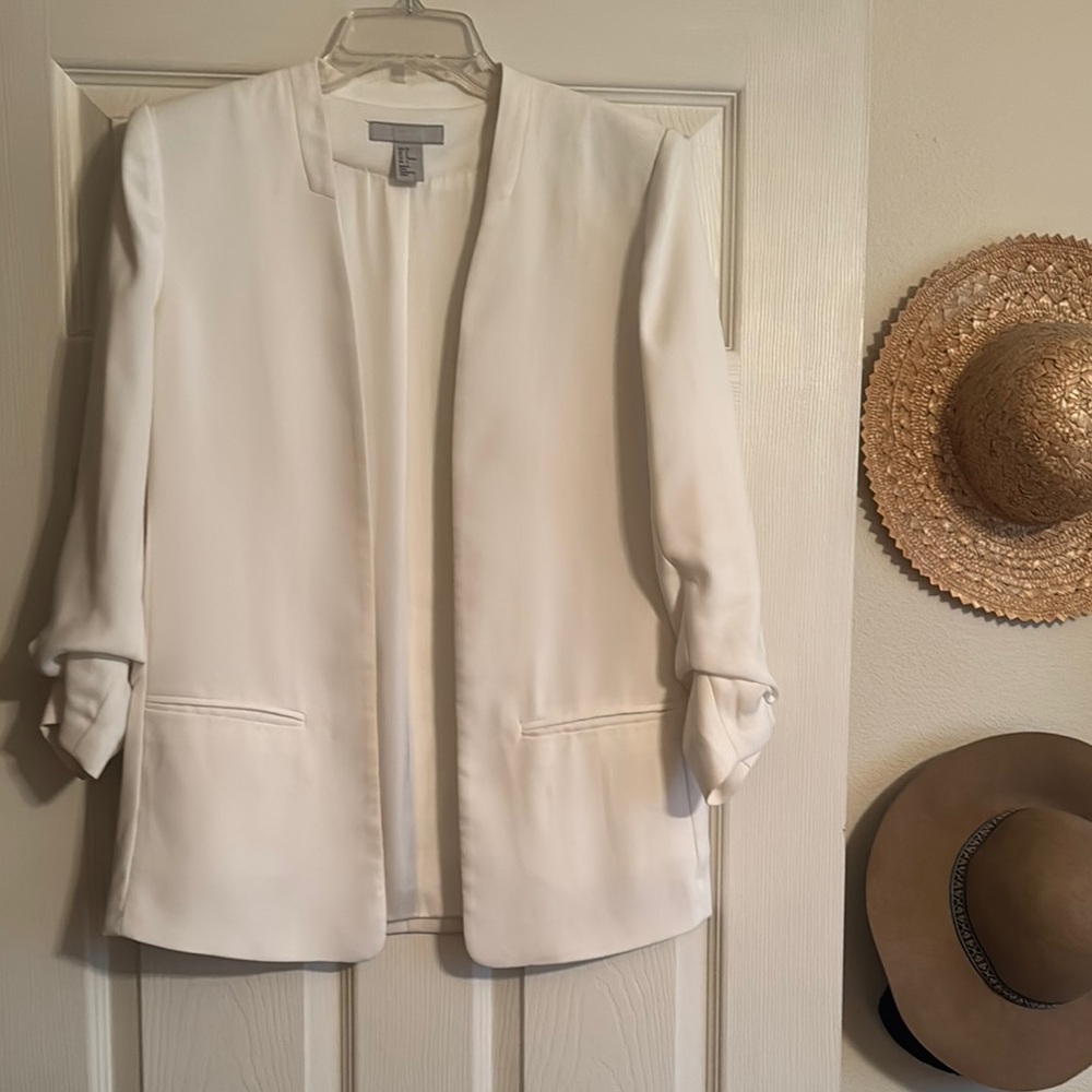 Elegant White Women's Blazer